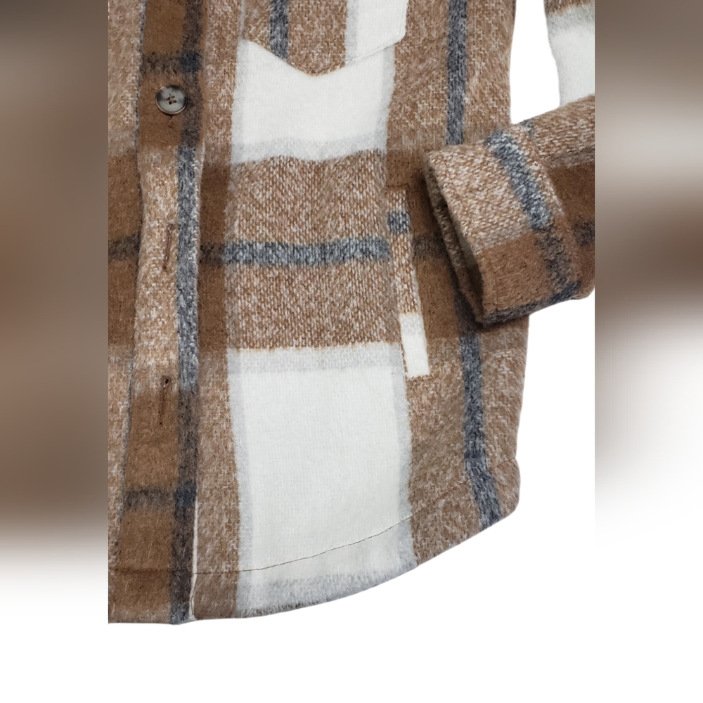 COPY - Avec Les Filles Plaid Button Front Shacket - Picture 10 of 11